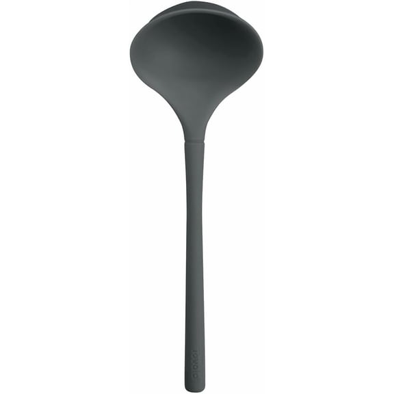 Tovolo Flex Core Small Silicone Ladle Charcoal Gray Heat Safe Silicone Soup Ladle BPA Free, Dishwasher Safe Small Kitchen Ladle with Precision Pour Lip for Serving Sauces Soups Gravies