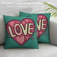 thumbnail image 3 of JEUXUS  Valentines Day Pillow Covers  Love Heart Valentines Day Decor Throw Pillows Decorative Cushion Cases for Sofa Couch Valentine Decorations, 3 of 5