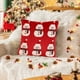 thumbnail image 5 of Decoraciones navideñas, adornos navideños, funda de cojín navideña bordada de algodón de 45x45 cm para decoración invernal de camas, sofás, cojines y coches. Ilumina el ambiente festivo. Funda de cojí, 5 of 6