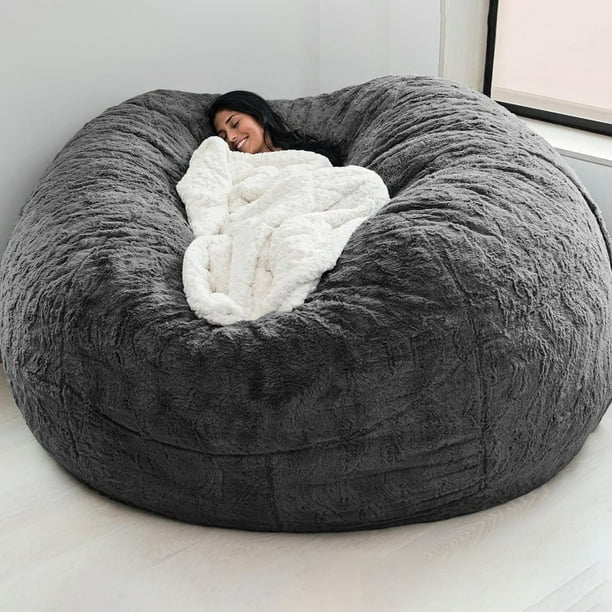 Inicio Esponja Cama Bean Bag Funda para silla Funda para dormitorio doble Balcón Sofá grande Funda r TOMSHOO Cubierta de la bolsa de frijoles