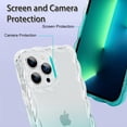 thumbnail image 3 of Compatible with iPhone 13 Pro Max 2022 6.7'' Cute Transparent Shockproof Phone Case, Cute Luxury Curly Wavy Border Soft for Girls Women Phone Case (Gradient Blue), 3 of 12
