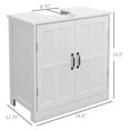 thumbnail image 3 of KioJJp Pedestal Sink Storage Cabinet, Under Sink Cabinet, Bathroom Vanity Cabinet with Double Doors and Adjustable Shelf, White, 3 of 9