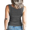 thumbnail image 5 of Lovebay Womens V Neck Henley Tank Tops Low Cut Solid Sexy Summer Sleeveless Button Down Shirts S-3XL, 5 of 6
