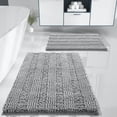 thumbnail image 1 of Juego de alfombras de baño Yimobra, lavables, 2 piezas, color gris absorbente, 1 of 8
