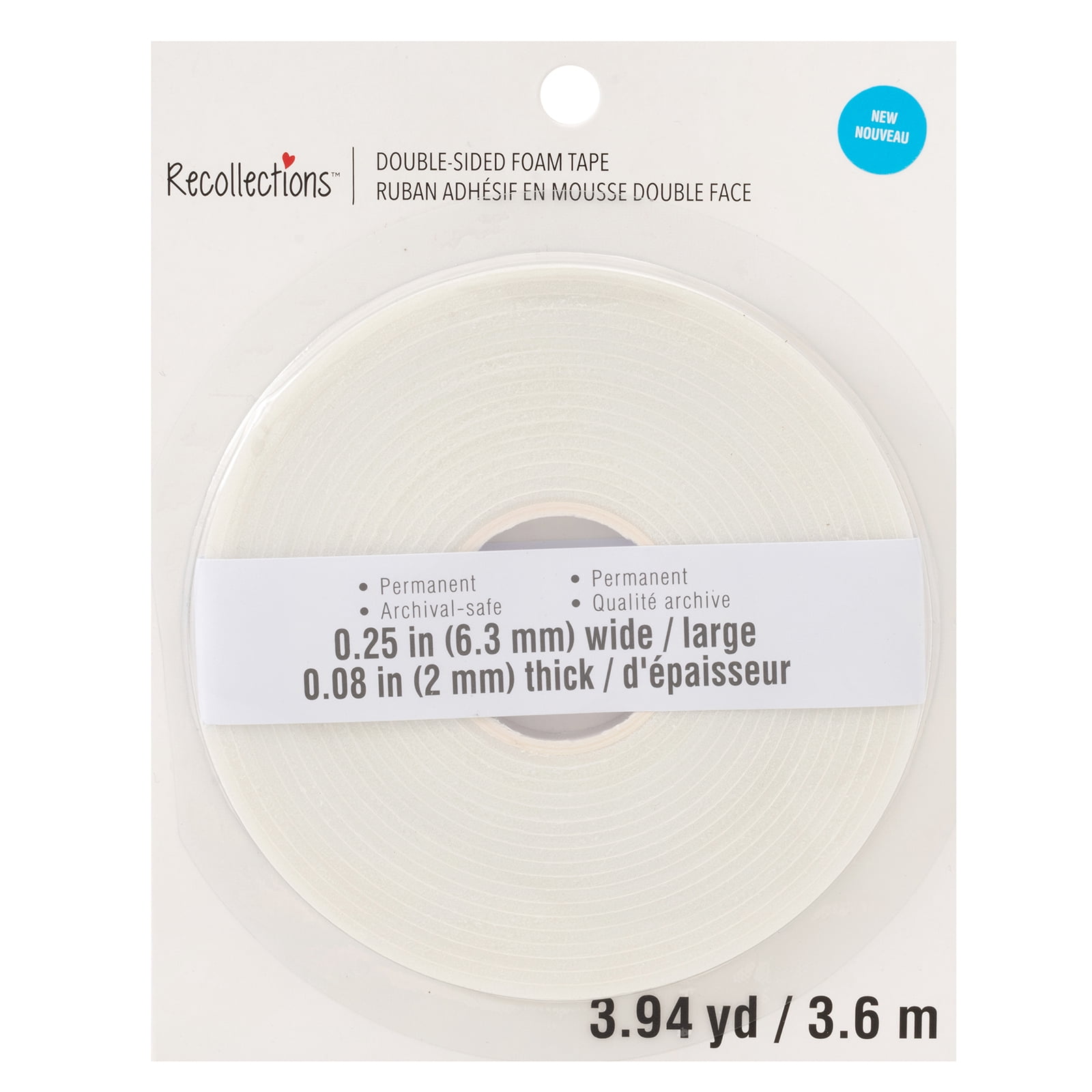 Recollections 1/4" x 4yd. Double-Sided Foam Tape, 12 Pack