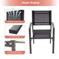 thumbnail image 4 of CHYVARY Outdoor Textilene Dining Chairs Set of 2, Waterproof Stackable Chairs, Suitable for Patio, Backyard and Garden, Black, 4 of 6
