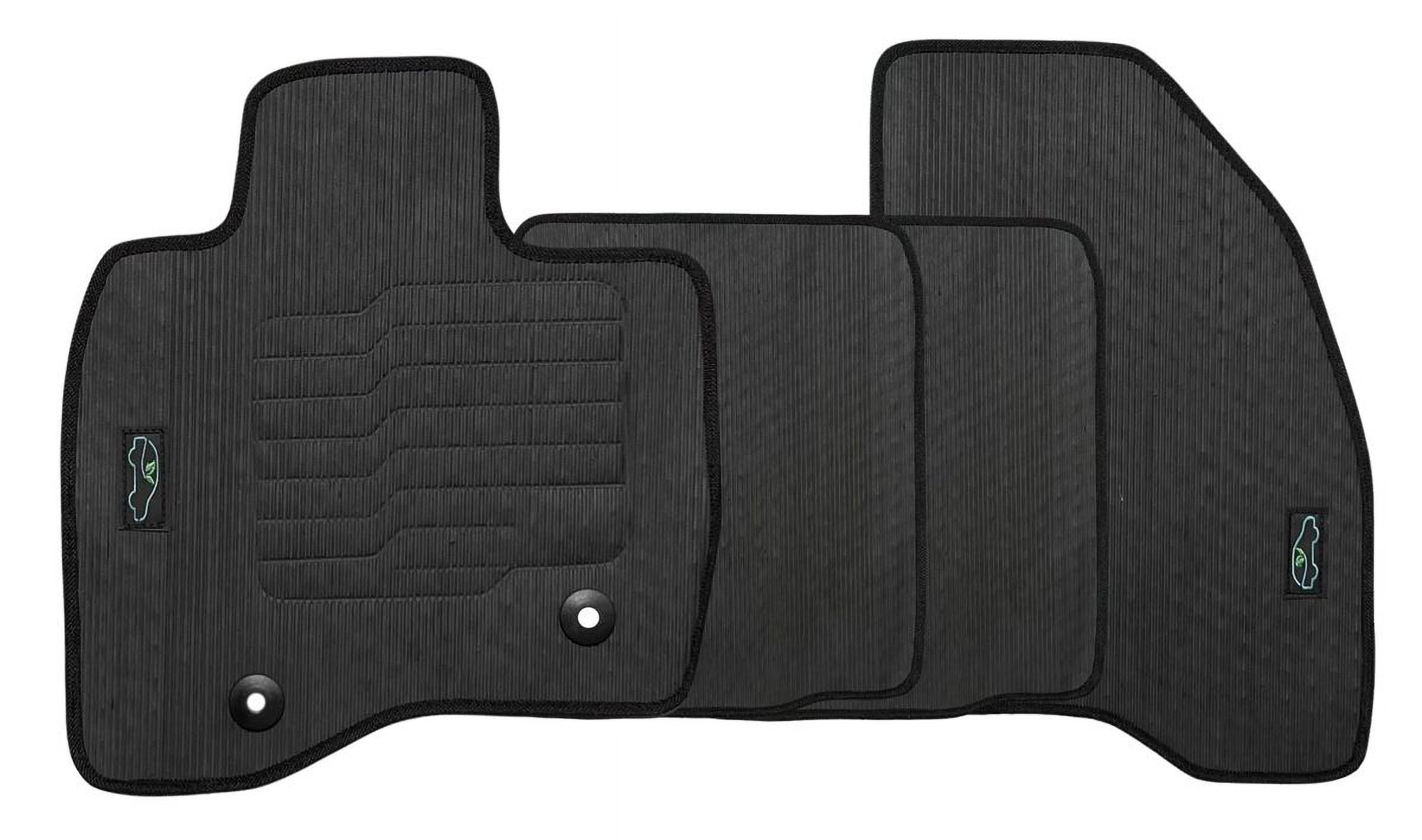 Floor Mats for 2015 to 2019 Ford Explorer with Safety Locks, Front and Rear, All Weather, Black - ecoMats