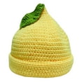 thumbnail image 3 of 1 Piece Knit Hat for Women Trendy Lightweight Lemon Fruit Design Crochet Beanie Outdoor Cap, 3 of 9