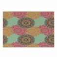 thumbnail image 1 of Mandala Cutting Board, Antique Mandala Patterns Circles in Vintage Colors Native Tribal Ornamental, Decorative Tempered Glass Cutting and Serving Board, Small Size, Fuchsia Orange, by Ambesonne, 1 of 1