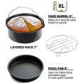 thumbnail image 1 of Air Fryer Accessories Electric Fryer Baking Basket Pizza Tray 7 Inch 3-Piece Set steam rack, 1 of 5