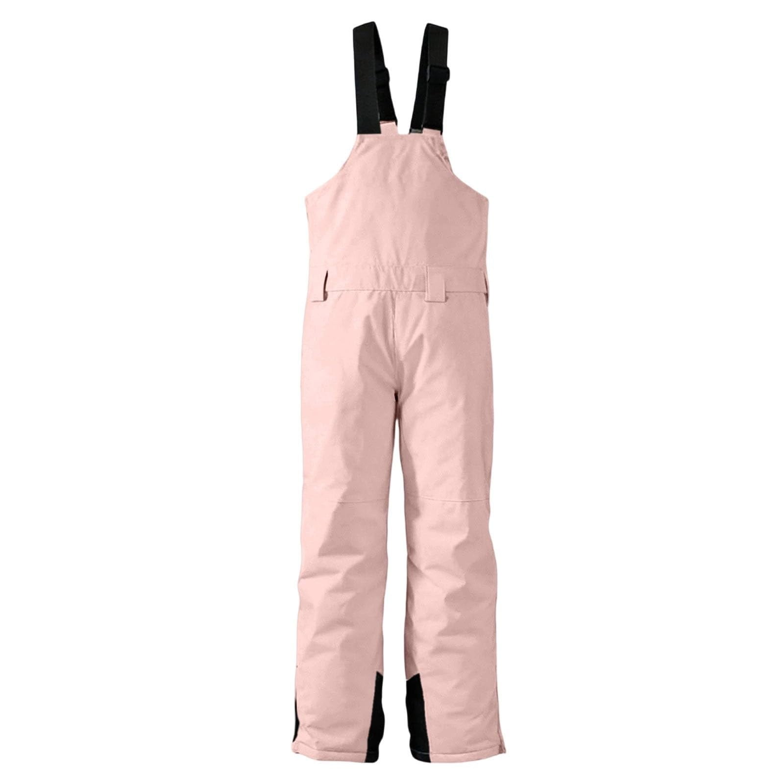 MEZZALL Toddler Jumpsuit Girls Insulated Bib Overalls Winter Ski Pants For Outdoor Cold Weather Activities And Play Breathable Long Sleeve O-Neck Spring Child One-Pieces