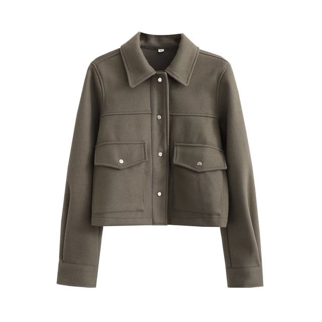 EGNMCR Veste à Manches Longues pour Femmes, Sans Capuche, Décontractée, Mode, Hiver, Chaude