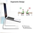 thumbnail image 3 of Laptop Stand, Detachable Computer Stand, Ergonomic Aluminum Laptop Stand for Desk, Laptop Riser Notebook Holder Compatible with MacBook Pro Air, , HP, Dell, More 10-17" Laptops, Sliver, 3 of 7