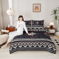 thumbnail image 4 of Manfei Hippie Aztec 3 Pieces Queen Comforter Set for Female Men,Bohemian Abstract Geometric Ultra Soft Bedding Sets,Exotic Style Bedding Comforter Set Breathable,Super Cozy Room Decor,Reversible, 4 of 8