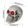 thumbnail image 2 of Qjidjing Halloween Skull Prop, Glowing Skull Ornament, Dress Up Accessory, Indoor Party, Themed Event, Holiday Scene Layout, 2 of 9