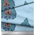 thumbnail image 3 of Soimoi Poly Georgette Fabric Leaves & Floral Block Decor Fabric Printed Yard 42 Inch Wide, 3 of 3