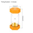 thumbnail image 2 of Uxcell 3 Minute Sand Timer, Hexagon Small Sandy Clock, Count Down Sand Glass Orange, 2 of 5