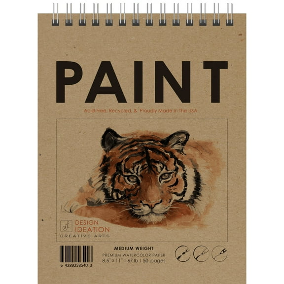 Watercolor Sketchbook. Wire Bound. Mixed Media Paper. (8.5" x 11") WB-2550-TS (5 Book Value Pack)