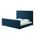thumbnail image 2 of Inspired Home Samouel Linen Bed Upholstered King, Denim, 2 of 9