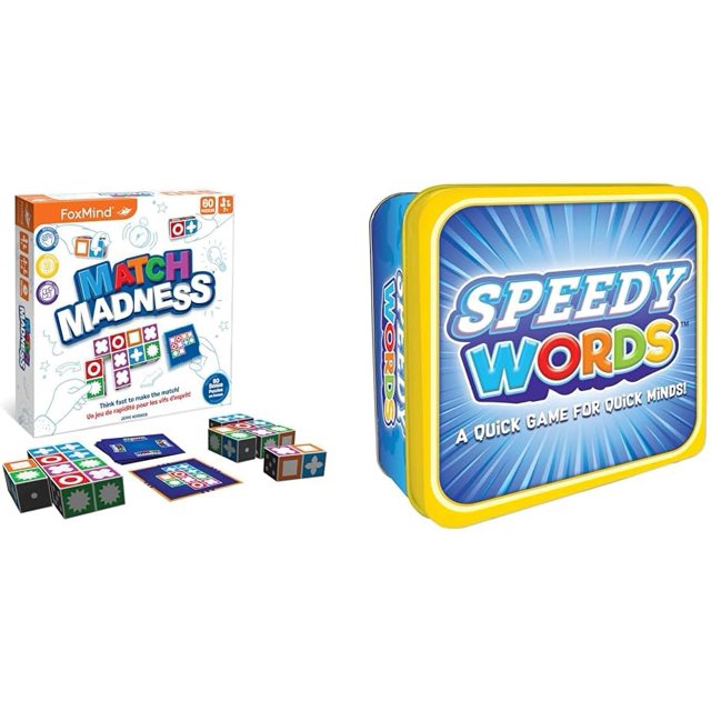 FoxMind Games: Match Madness, A Pattern Matching Puzzle Game, Think Fast to Make The Match, Develop Rapid Problem-Solving Abilities, Fine Motor Skills, Play with up to 4 Players, for Ages 7 and up