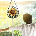 thumbnail image 2 of Stained Glass Window Hanging - Sunflower Flower Suncatcher Ready to Hang Window Doors Home Decoration and Christmas, Mother's Day Birthday Gifts for Women, Men, and Mom, 2 of 5