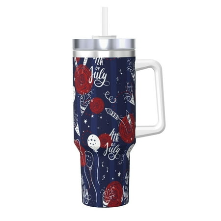 

40oz Large Capacity Car Cup Thermal Insulation Cold Kettle Stainless Steel Rust-Proof Odor Free For Indoor And Outdoor Activities And Other Scenarios Fun 4th July Party