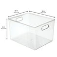 thumbnail image 3 of iDesign Plastic Storage Bins with Handles - Set of 4 - Clear - Made in USA, 3 of 8