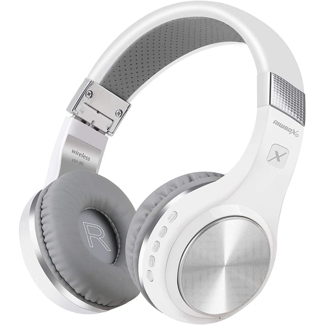 Auriculares Bluetooth Riwbox XBT-80 Inalámbricos Over-Ear Plateado-Blanco