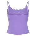 thumbnail image 6 of Women's Lace Trim Basic Camisole Sleeveless Y2K Spaghetti Strap Slim Fit Cami Tops, 6 of 7