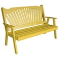 thumbnail image 1 of Yellow Pine Fanback Garden Bench, 1 of 4