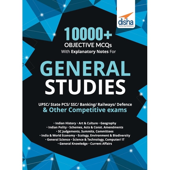 10000  Objective MCQs with Explanatory Notes for General Studies UPSC/ State PCS/ SSC/ Banking/ Railways/ Defence 2nd Ed, (Paperback)