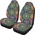 thumbnail image 5 of KUIFORTI Boho Mandala Auto Seat Covers Full Set, Front Seats and Rear Bench Cover Protector for Car Truck SUV, 4 Pack Vehicle Seat Protector Easy to Install, 5 of 7
