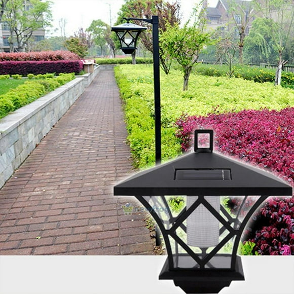 Qiopertar Big holiday Savings! Outdoor Post Lights Waterproofs Decorative Floor Lamp Vintage For Patio Garden Backyard Front/Back Door Two Post Headlights Solar Floor Lamps