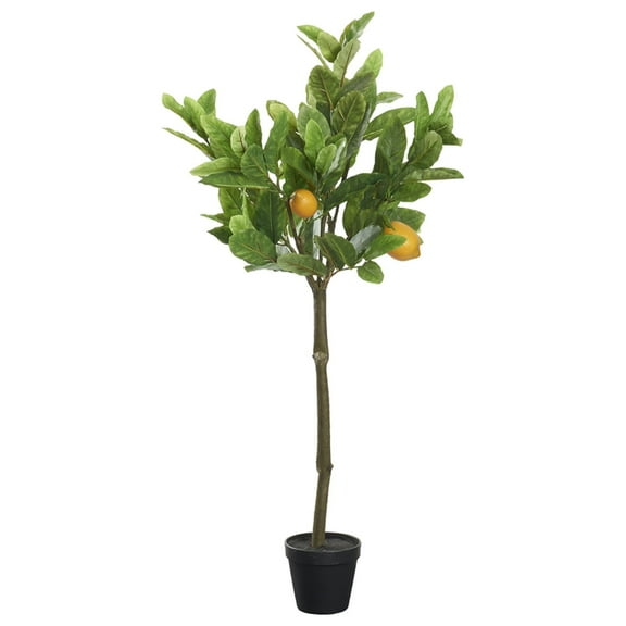 D&W Silks 38" Lemon Tree in Black Planter Pot