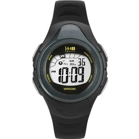 timex unisex t5k242 1440 sports digital sport black resin strap watch - Walmart.com