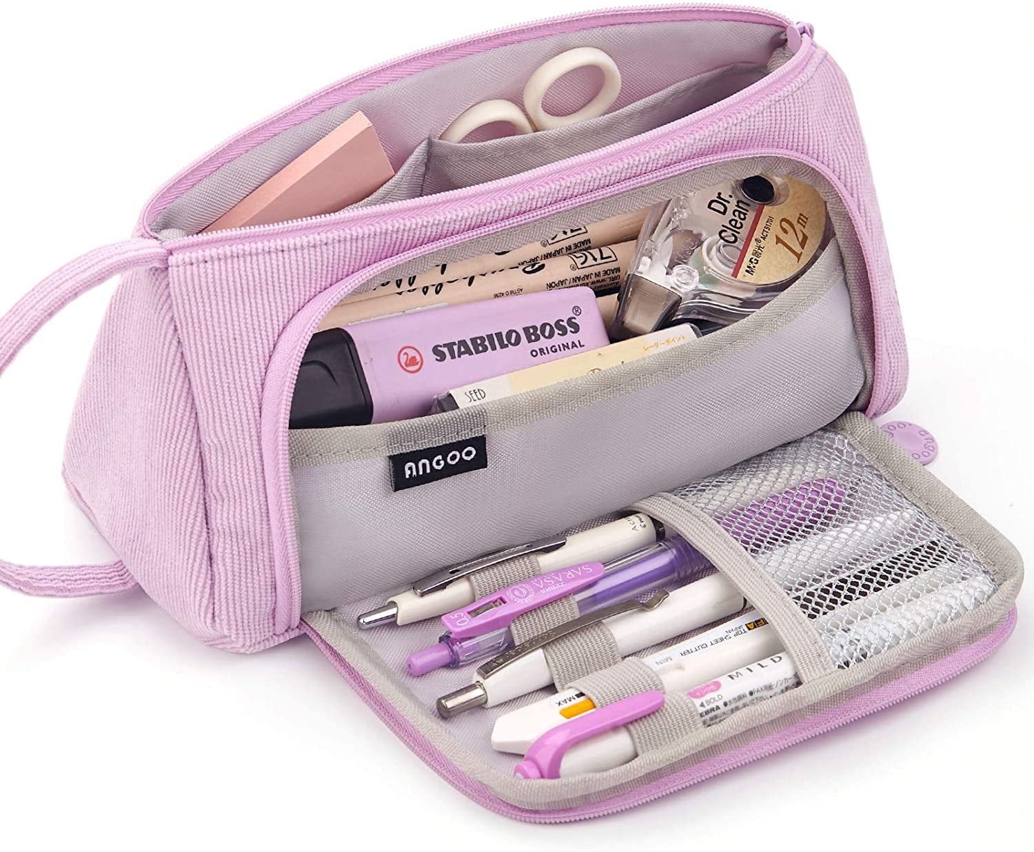 Milkdot Designer Pencil Case, Pink, Perfect for Office, College, School,  Large Storage, High Capacity Bag, Pouch, Holder, Box, Organizer, Women,  Men