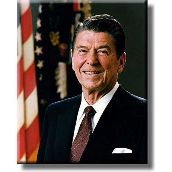 President Ronald Reagan Official Portrait Picture on Stretched Canvas Wall Art Décor, Ready to Hang!