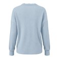 thumbnail image 6 of yillto Womens Tops Lace V Neck Ribbed Long Sleeve Dressy Fashion Elegant Loose Blouses Sweater, 6 of 6