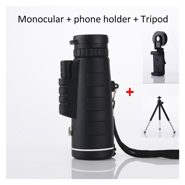 40x60 Professional HD Telescope Compass Outdoor Camping Monocular 50mm Objective Lens ,Easy Adjustment