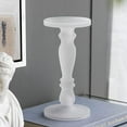 thumbnail image 4 of A&B Home Frosted Glass Candle Holder Set - Set of 2 Decorative Pillar Candle Holder, White, 4 of 4