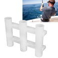 thumbnail image 4 of Fishing Rod Storage Holder, ABS 3 Tubes Fishing Rod Rack Easy To Install Stable Waterproof Portable  For Kayak White, 4 of 8