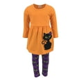 thumbnail image 3 of Unique Baby Girls Black Cat Halloween Outfit with Infinity Scarf (2T/XS, Purple), 3 of 4