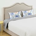 thumbnail image 5 of Ryvnso Satin Pillowcase Blue Flower and Leaves Pillow Cases Standard Size 40x20in, 5 of 6