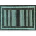 thumbnail image 1 of Ahgly Company Indoor Rectangle Abstract Light Blue Modern Area Rugs, 5' x 7', 1 of 4
