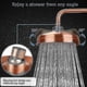 thumbnail image 2 of Copper Shower Head, 20cm (8 Inch) Diameter, High Pressure Fixed Shower Head With Adjustable Angle Shower Head Rain Shower Head - Gold, 2 of 5