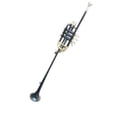 thumbnail image 3 of Sai Musical Bb Flag Trumpet Gold Black Color Low Pitch Brass Musical Instrument, 3 of 3