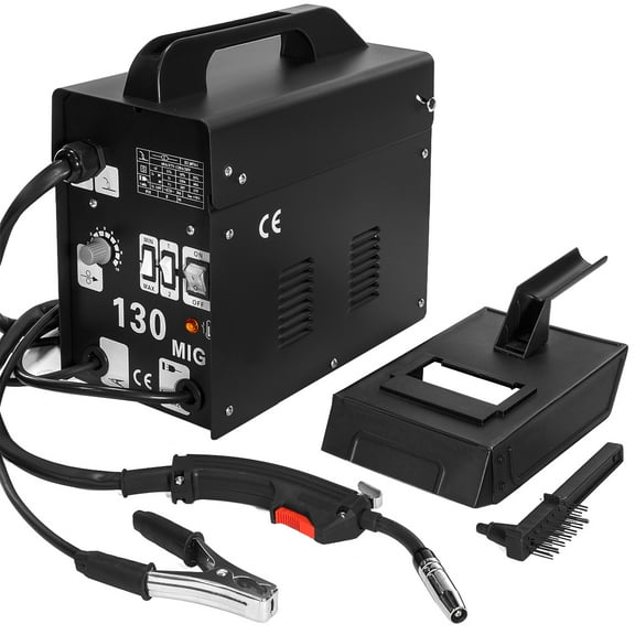 XtremepowerUS MIG-130 Welder Flux Core Wire Automatic Feed Welding Machine AC Core w/ Face Mask Welding Wire- 110v