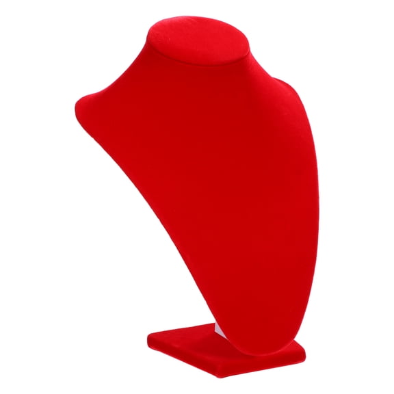 Tineasur Elegant Red Velvet Necklace Display Stand, Sophisticated Home Organizer