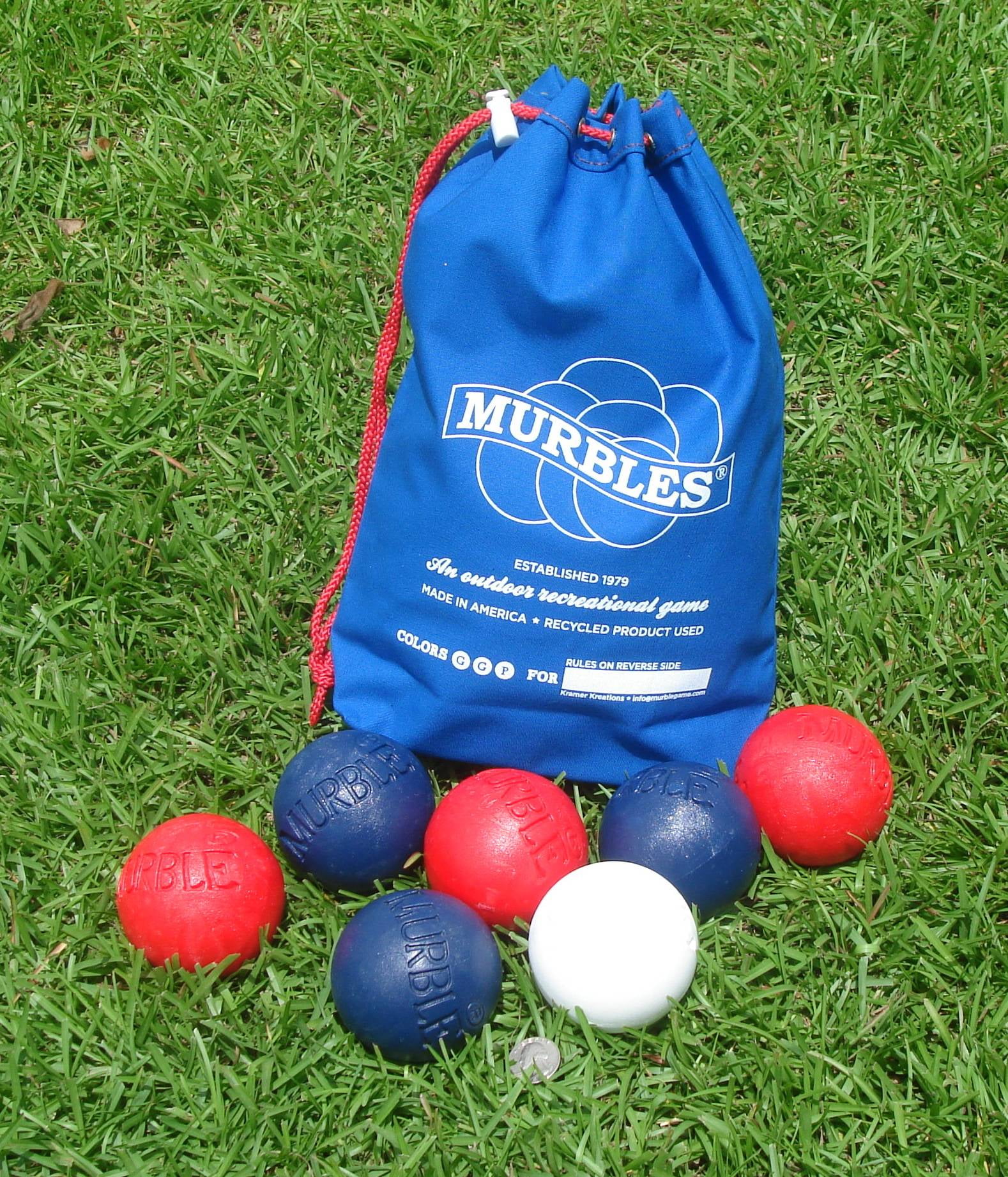 The Murbles Outdoor Game 2 Player Set - Red, White, Blue