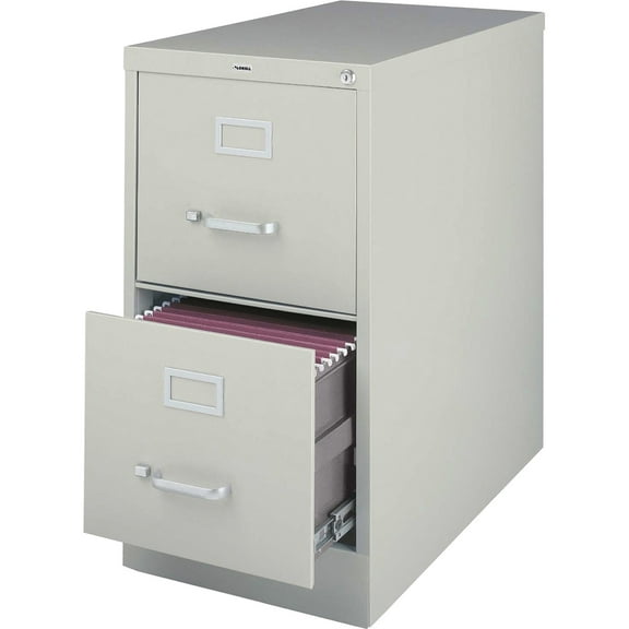 Lorell, Commercial-grade Vertical File - 2-Drawer, 1 Each, Light Gray